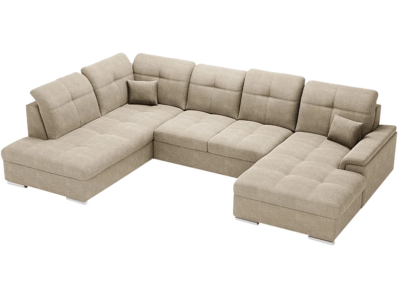 Ecksofa BRUNO Stoff braun
