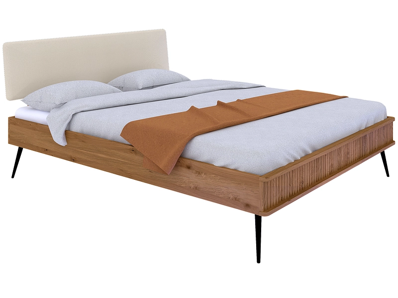 Bett TAMO 160x200cm natürlich / natürlich / matt / eiche eiche