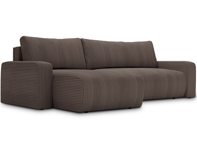 Ecksofa ARAGON Stoff braun
