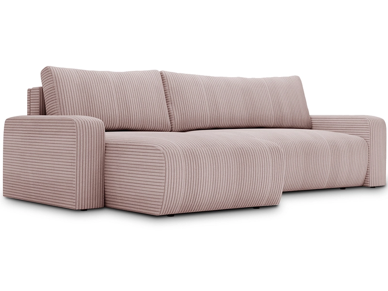 Ecksofa ARAGON Stoff rosa