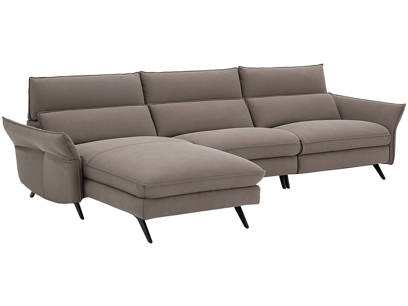 Ecksofa CAMPO DE FIORI HARIS Echtleder kaffeefarben