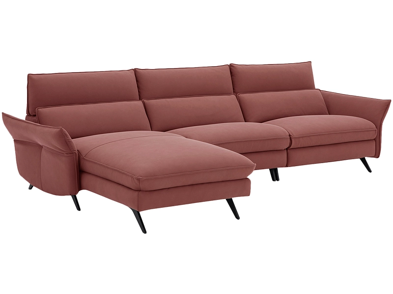 Ecksofa CAMPO DE FIORI HARIS Echtleder rot