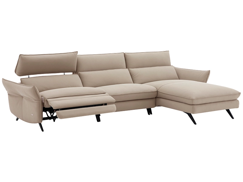 Ecksofa CAMPO DE FIORI HARIS Echtleder taupe