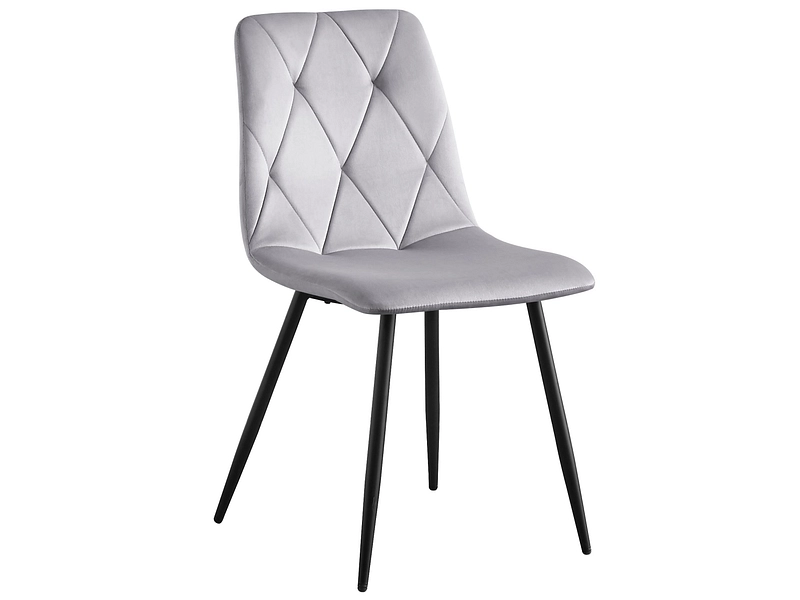 Stuhl BACENO Samt grau