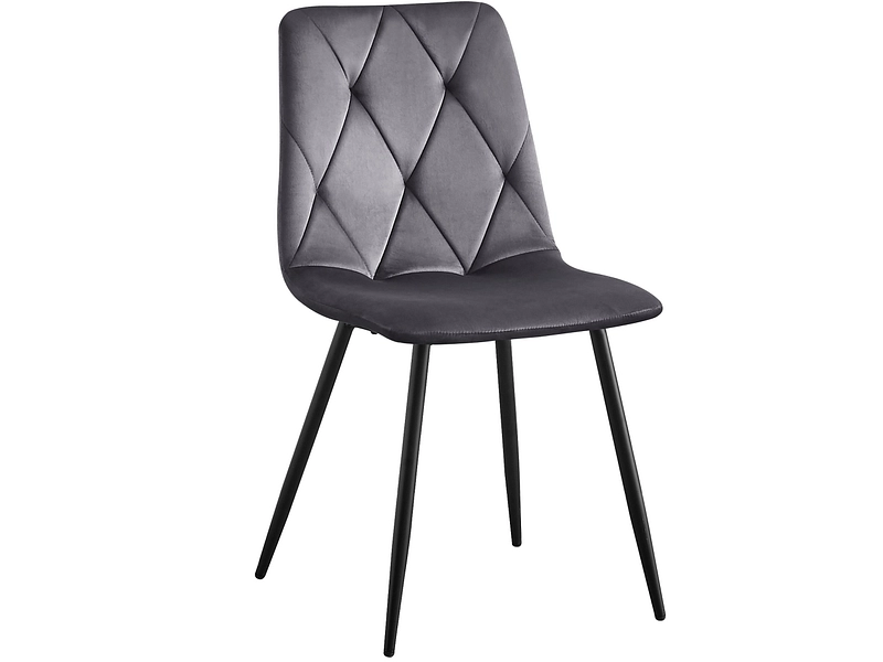 Stuhl BACENO Samt dunkelgrau