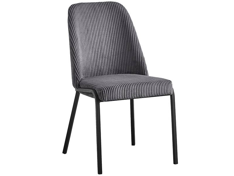 Stuhl KEVIN Samt grau