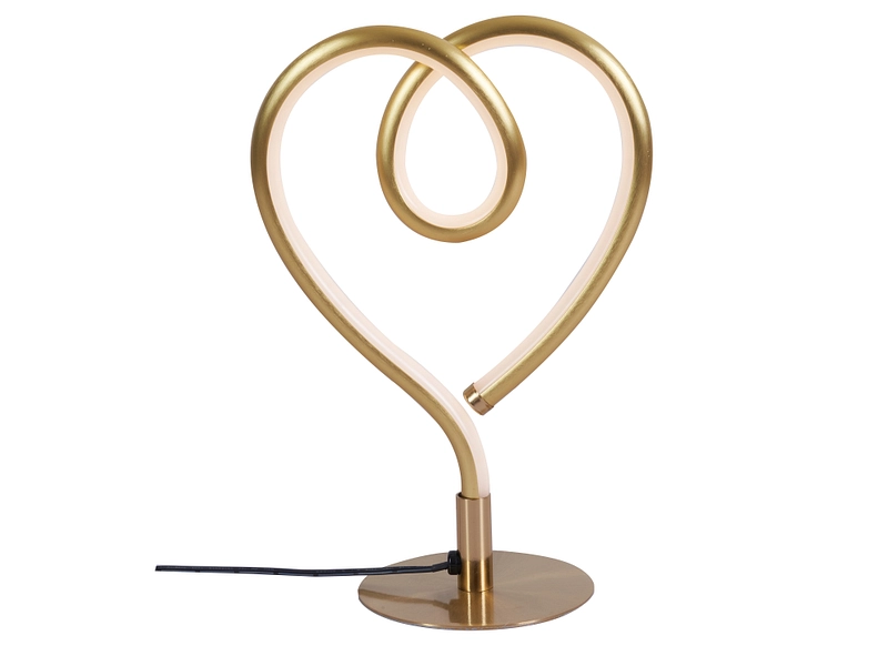 Lampe à poser LED HEART 23.5cm 6W doré
