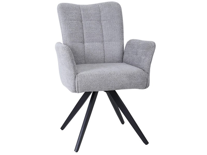 Stuhl GABY Stoff grau Drehsitz