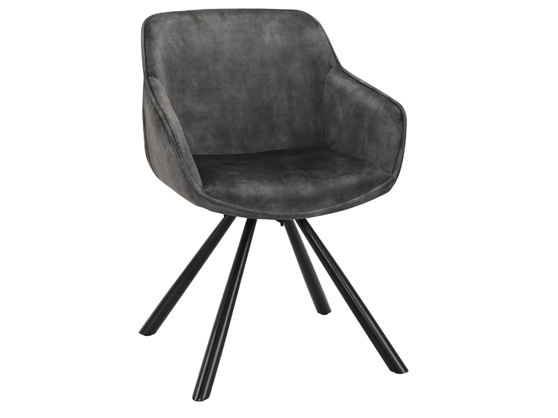 Stuhl TOMMY Stoff grün Drehsitz