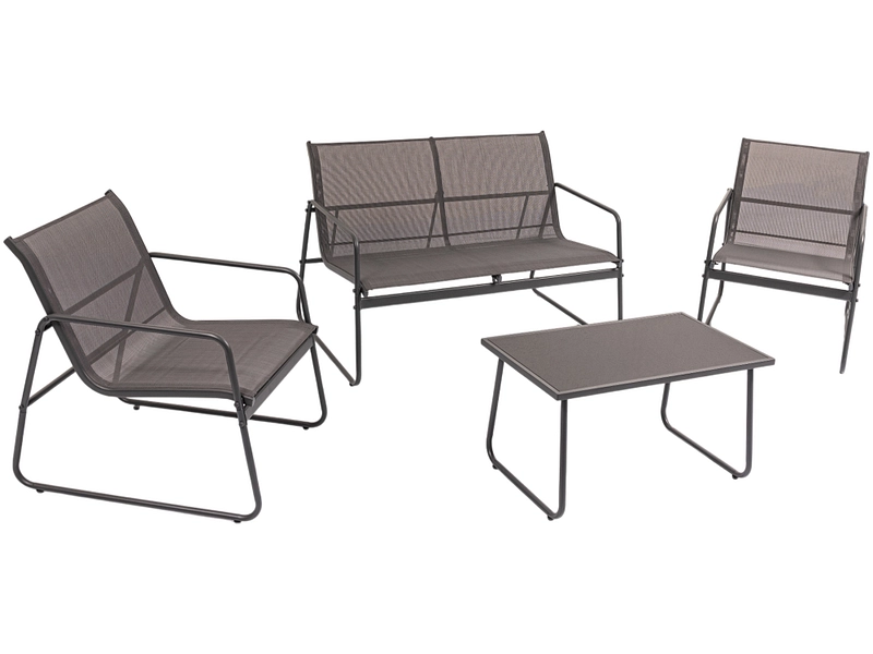 Garten-Set HAPPY Metall grau