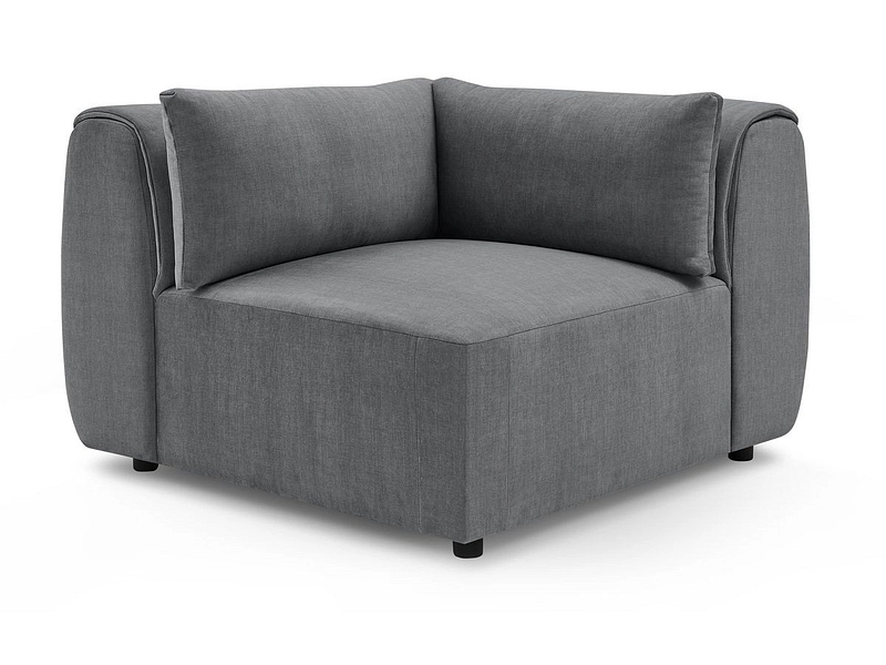 Ecke für modulare Sofas BOBOCHIC JEANNE Samt dunkelgrau