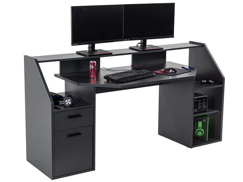 Gaming Schreibtisch ALIEN 50.2x180x92.2cm anthrazit