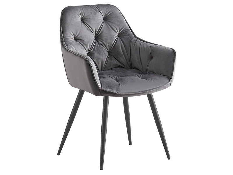 Stuhl BROOKE Samt anthrazit