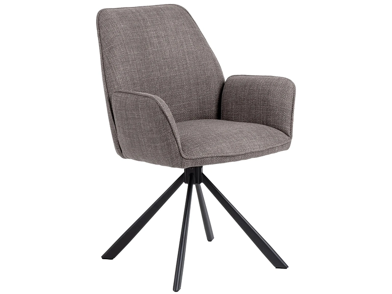 Stuhl GLENDA Stoff grau Drehsitz