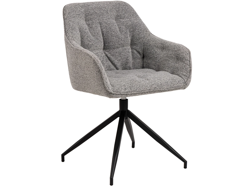 Stuhl BROOKE Stoff grau Drehsitz