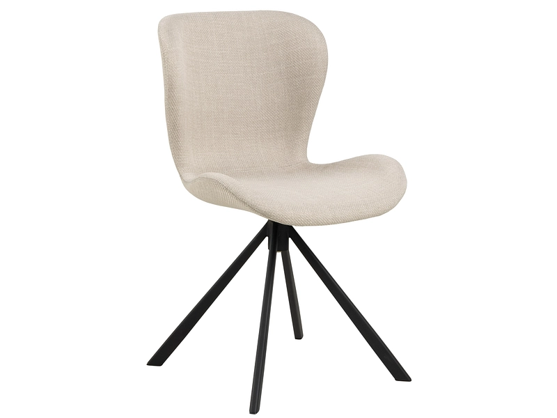 Stuhl BATILDA Stoff beige Drehsitz