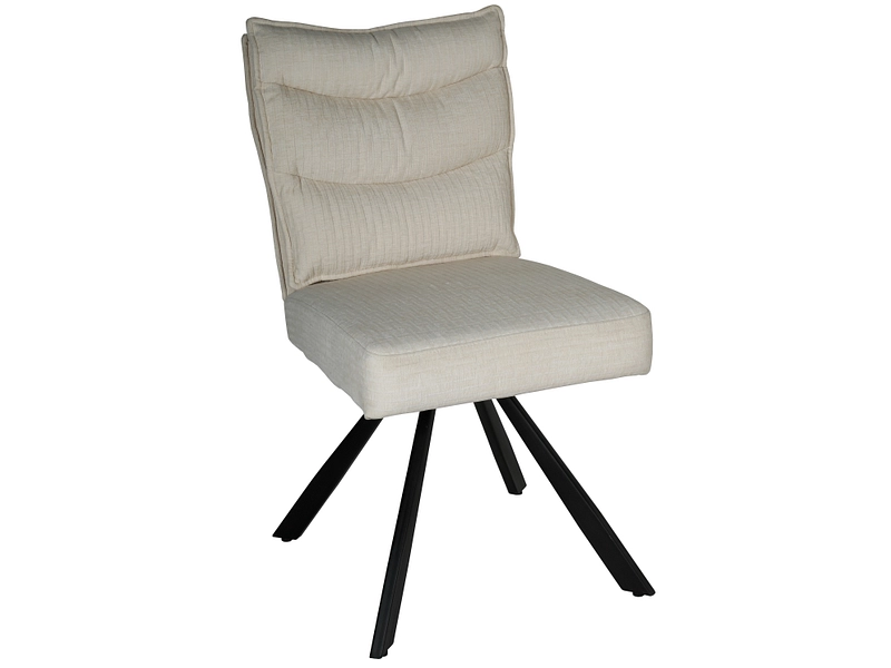 Stuhl MARLA Stoff beige Drehsitz
