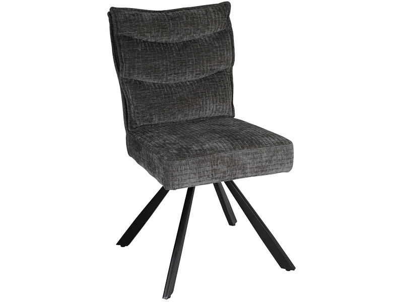 Stuhl MARLA Stoff grau Drehsitz