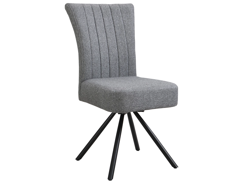 Stuhl BONO Stoff grau Drehsitz