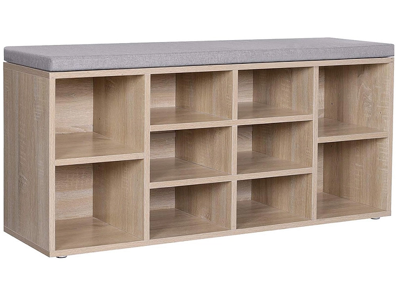 Bank für Schuhe SONGMICS BENCH 10 Paar Schuhe braun