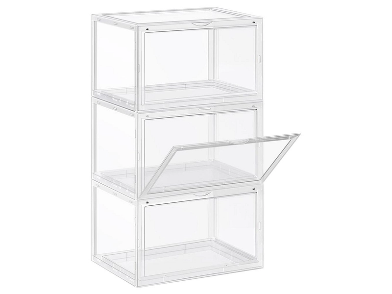 Schuhmöbel SONGMICS LABI 3 Paar Schuhe 3 Türen durchsichtig