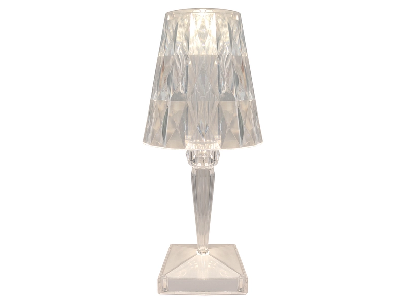 Lampe rechargeable USB TIFFANY 26.5cm transparent