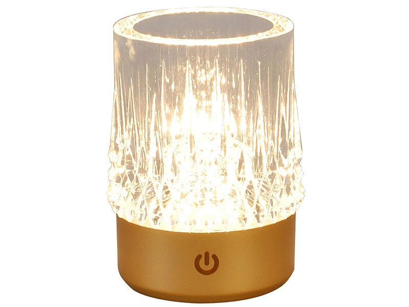 Lampe rechargeable USB LED ASTON intensité variable 11.5cm 2W doré