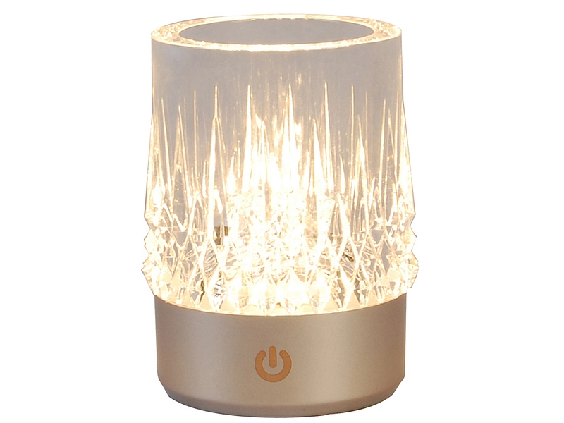 Lampe rechargeable USB LED ASTON intensité variable 11.5cm 2W argenté