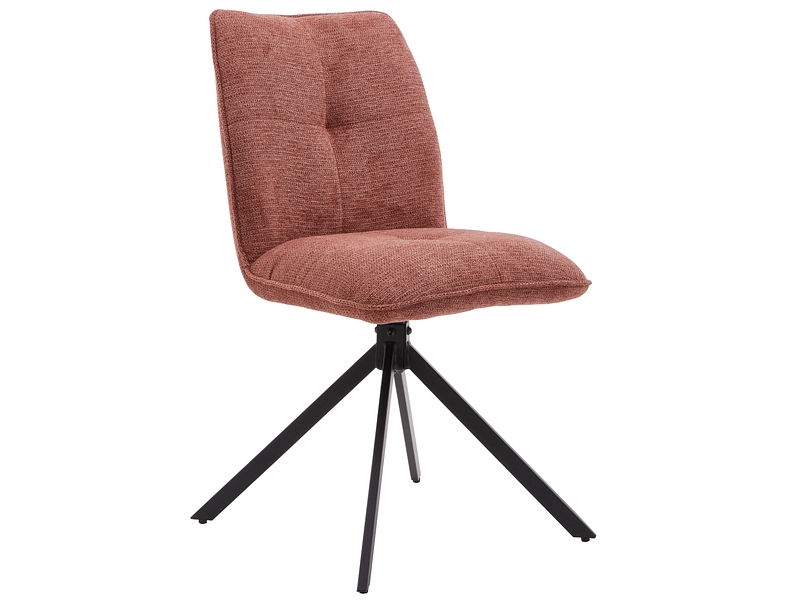 Stuhl ARAGON Stoff terrakotta Drehsitz
