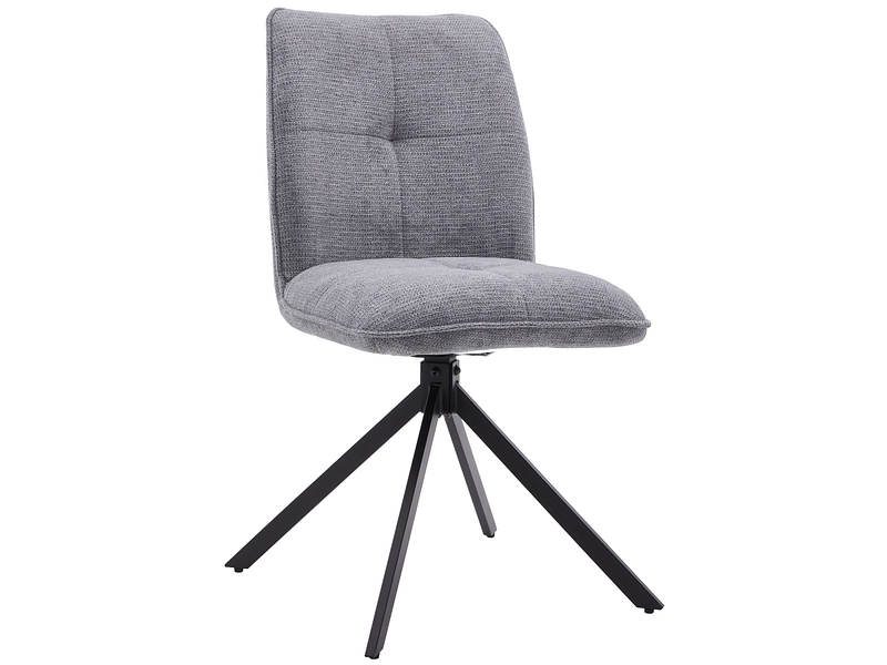 Stuhl ARAGON Stoff grau Drehsitz