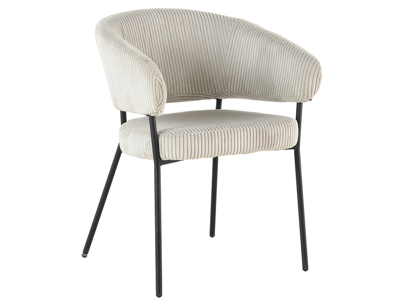 Stuhl ANNIE Stoff cremefarben