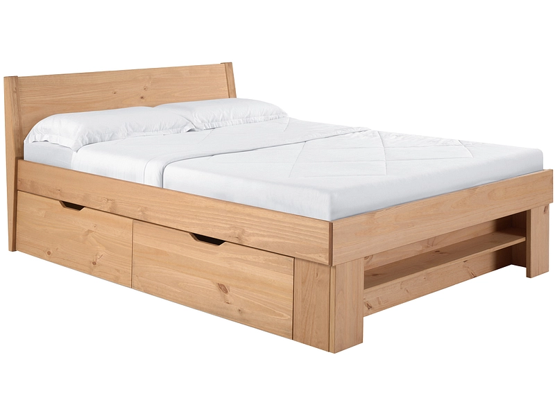 Bett SAHARA 140x200cm gewachst eiche