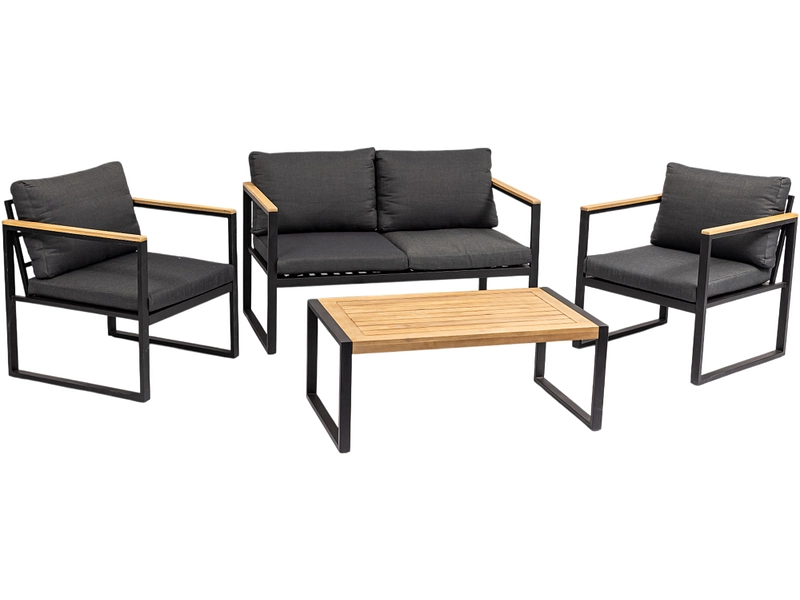 Garten-Set HAMILTON Edelstahl grau anthrazit