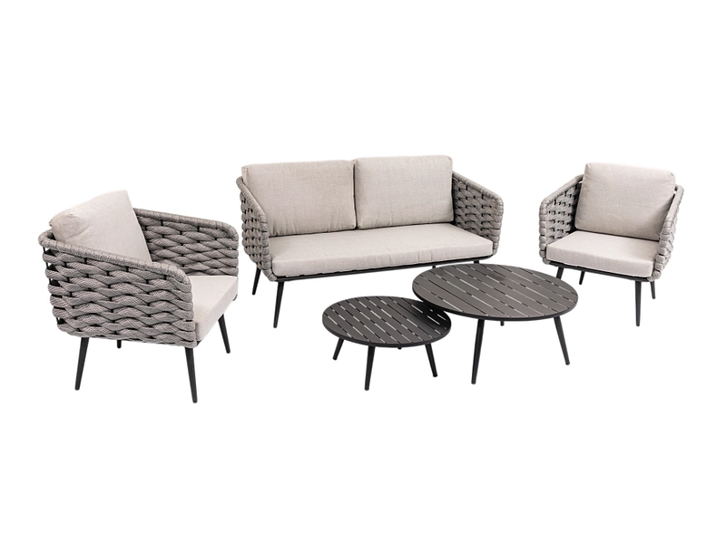 Garten-Set NEW WAVE Aluminium grau anthrazit