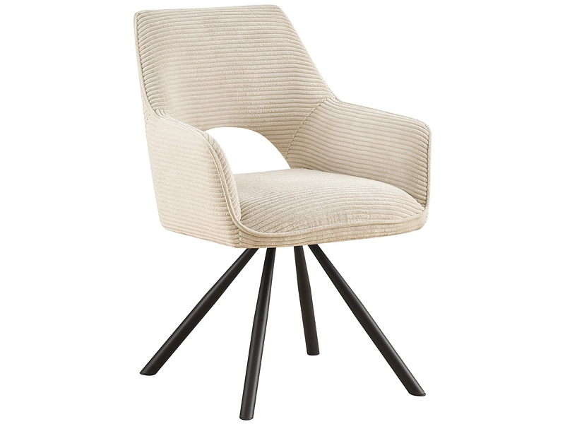 Stuhl STELLA Stoff beige Drehsitz