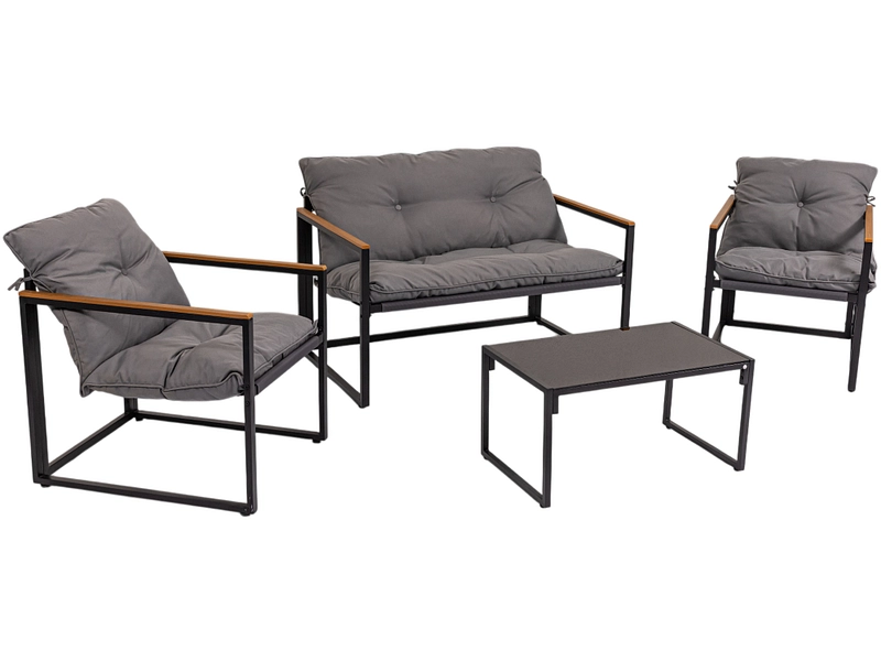 Garten-Set IBIZA Stoff schwarz