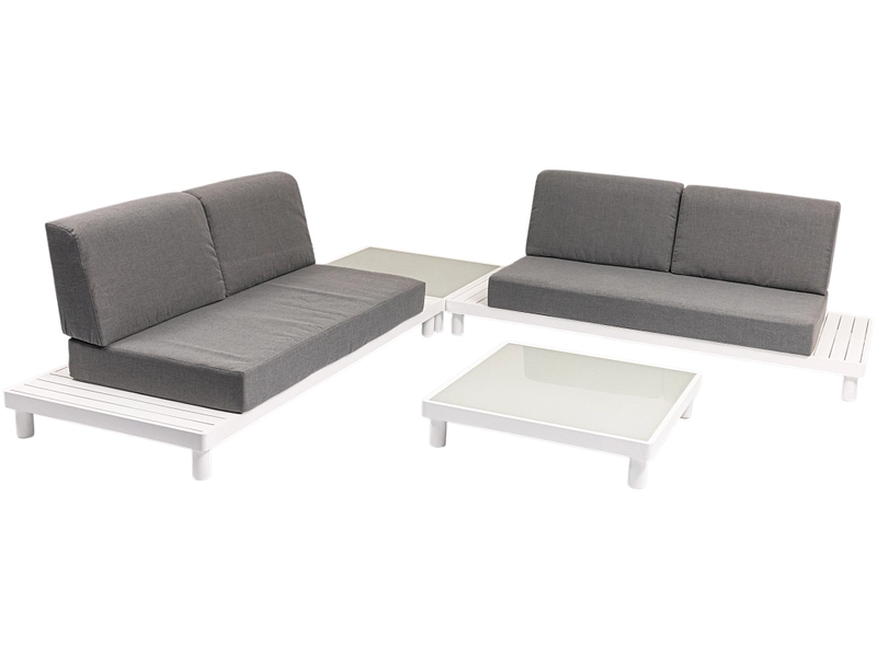 Garten-Set MALDIVES Aluminium weiss