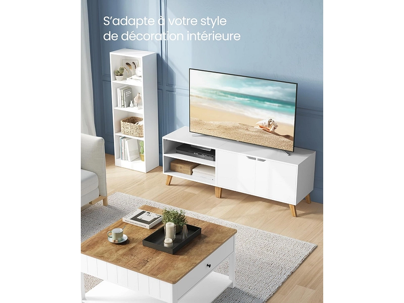 TV-Möbel SONGMICS LIGHTY 140cm weiss