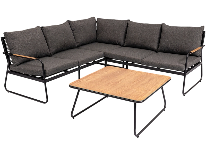 Garten-Set BASTIA Edelstahl dunkelgrau