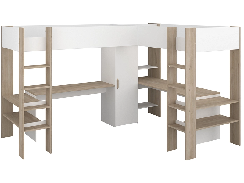 Bett mittelhoch ALEXANDRA 90x200cm weiss