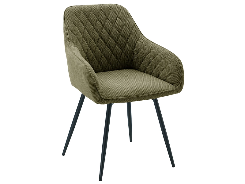 Stuhl SARA Stoff grün Drehsitz