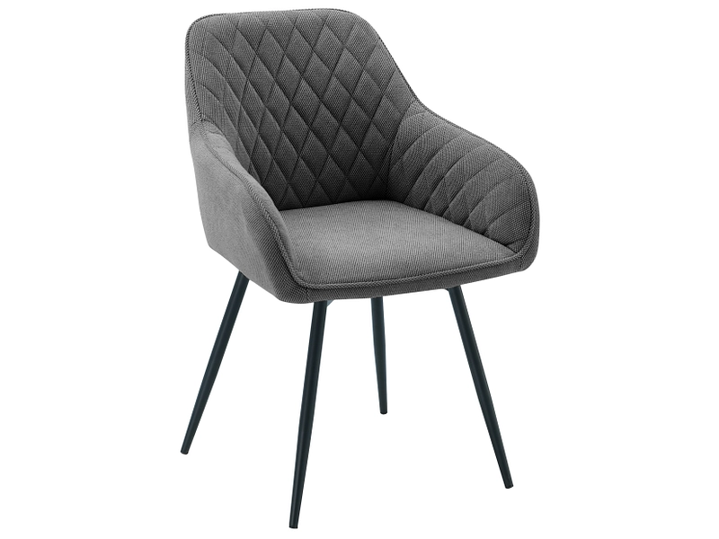 Stuhl SARA Stoff grau Drehsitz