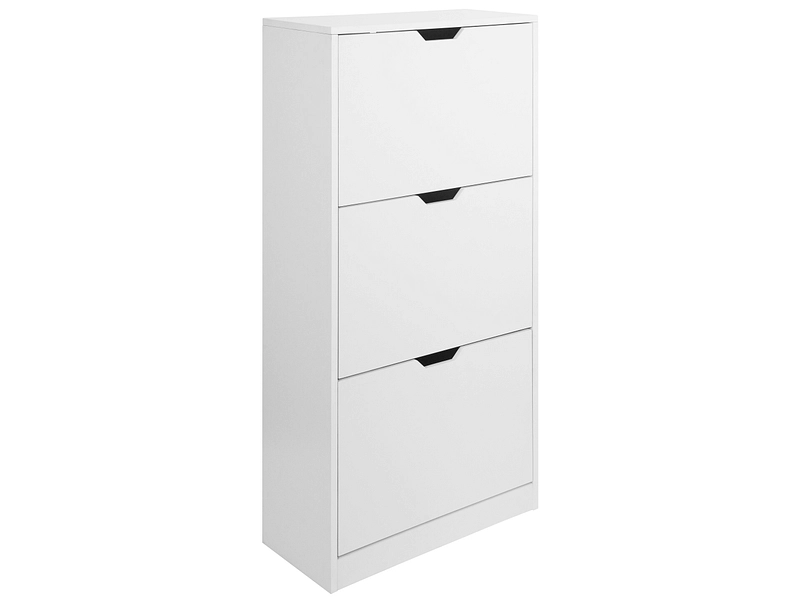 Schuhmöbel PABLO 12 Paar Schuhe 3 Klappen weiss