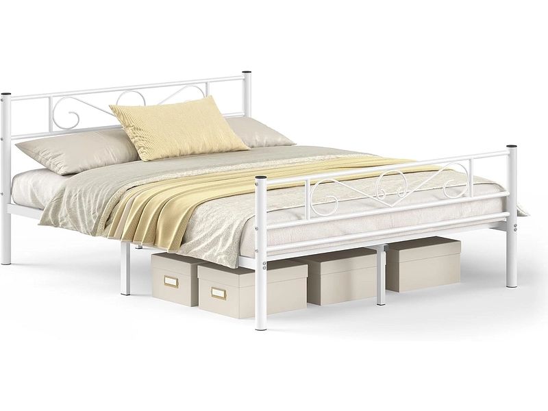 Bett SONGMICS TRUNK 160x200cm weiss