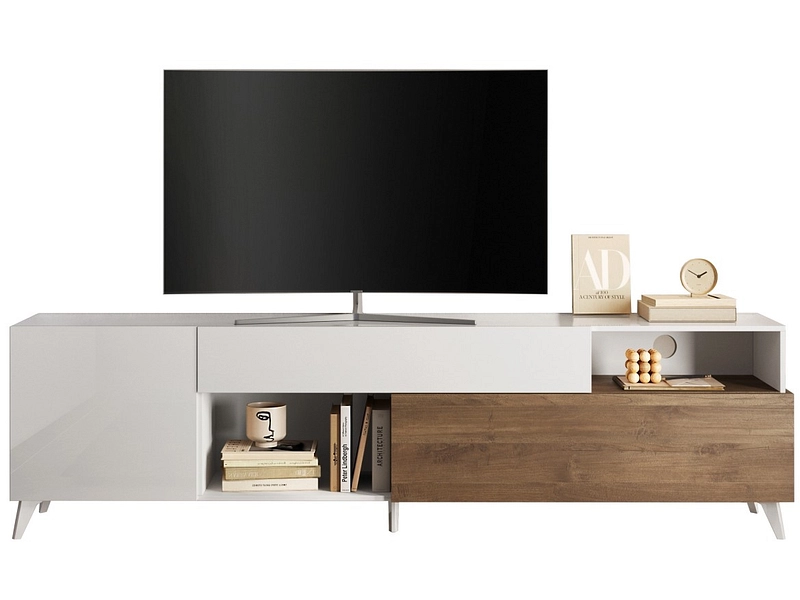 TV-Möbel MONACO 241cm weiss lackiert