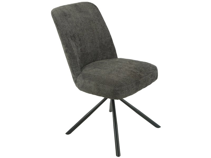 Stuhl MONA Stoff anthrazit Drehsitz