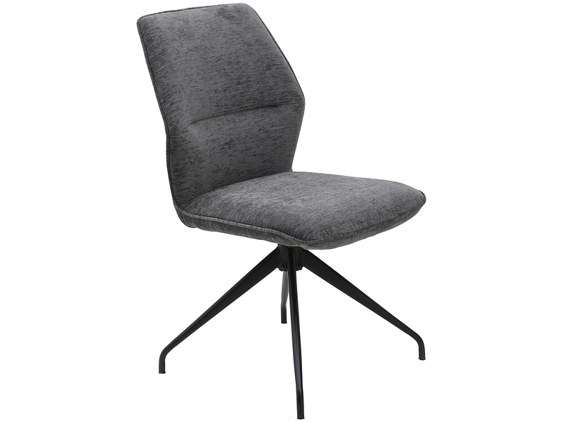 Stuhl JULES Stoff anthrazit Drehsitz