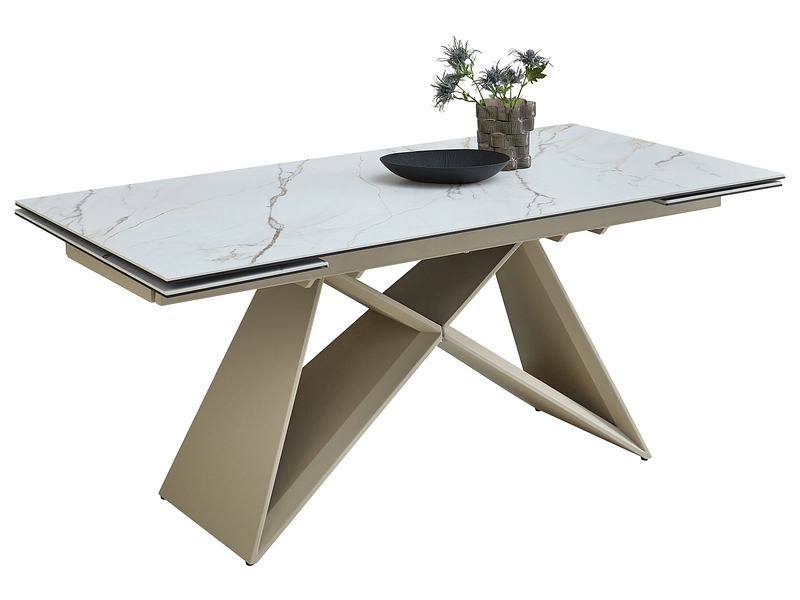 Table extensible JAMIRO 180-220-260x90x76cm blanc