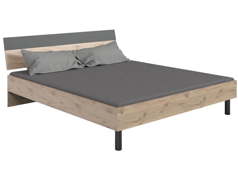 Bett BUDAPEST 160x200cm dekor eiche