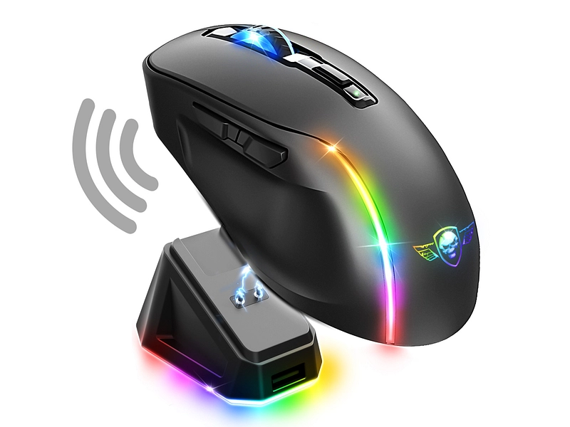 SPIRIT OF GAMER Souris gaming SOG-EM50-BK sans-fil / filaire